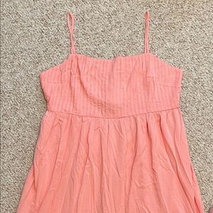 American Eagle Pintuck Babydoll Maxi Dress